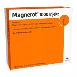 MAGNEROT 1000 injektoida ampouleja, 10x10 ml