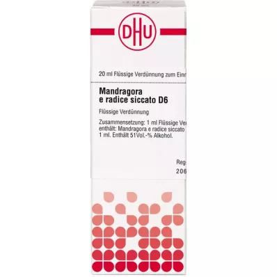 MANDRAGORA E radice siccata D 6 Laimennus, 20 ml MANDRAGORA E radice siccata D 6 Laimennus, 20 ml