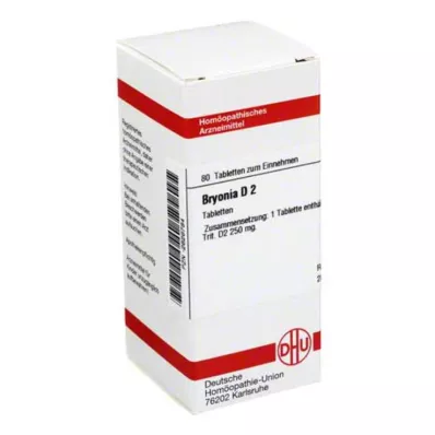 BRYONIA D 2 tablettia, 80 kpl