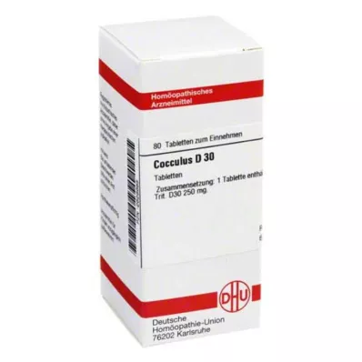 COCCULUS D 30 tablettia, 80 kpl COCCULUS D 30 tablettia, 80 kpl
