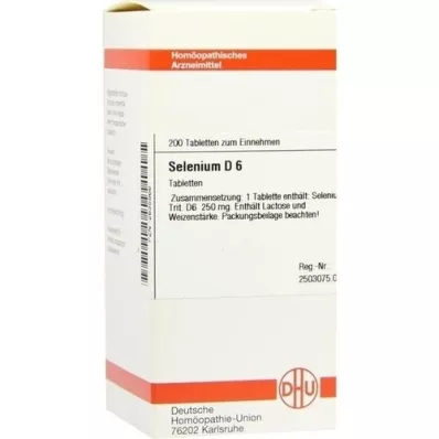 SELENIUM D 6 tablettia, 200 kpl SELENIUM D 6 tablettia, 200 kpl