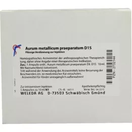 AURUM METALLICUM PRAEPARATUM d 15 ampoulia, 5x10 ml