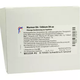 MARMOR D 6/Stibium D 6 aa -ampullit, 5x10 ml