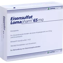 EISENSULFAT Lomapharm 65 mg peitetty välilehti, 100 kpl