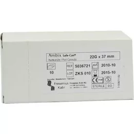 AMBIX Safe-Can Portpunkt.kan.22 GX37 mm suora, 10 kpl