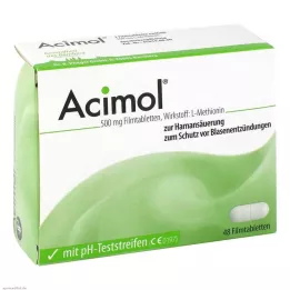 ACIMOL pH-testiliuskoilla kalvopäällysteisiä tabletteja, 48 kpl
