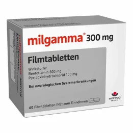 MILGAMMA 300 mg kalvopäällysteiset tabletit, 60 kpl