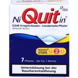 NIQUITIN Kirkas 14 mg transdermaalinen päällyste, 7 kpl