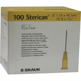 STERICAN Cannulas 19 GX1 1/2 1,1x40 mm, 100 kpl