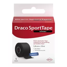 DRACO TAPEVERBAND 3,8 cm x 10 m musta, 1 kpl