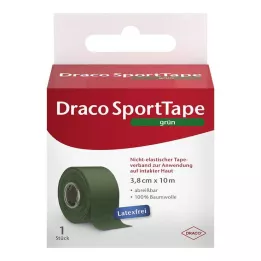 DRACO TAPEVERBAND 3,8 cm x 10 m vihreä, 1 kpl