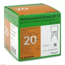 NATRIUMCHLORID 20 % MPC Elektrolyyttikonsentraatti, 20X10 ml
