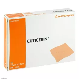 CUTICERIN 7,5x7,5 cm sideharso voidepinnoitteella, 50 kpl