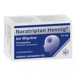 NARATRIPTAN Hennig for Migreen 2,5 mg kalvopäällysteiset tabletit, 2 kpl
