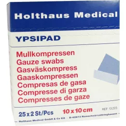 MULLKOMPRESSEN Ypsipad 10x10 cm steriili 8-kerroksinen, 25x2 kpl