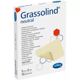 GRASSOLIND voide puristaa 5x5 cm steriiliä, 10 kpl