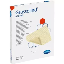 GRASSOLIND voide puristaa 10x10 cm steriiliä, 10 kpl