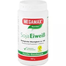 MEGAMAX soijaproteiini Vaniljajauhe, 400 g