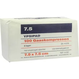 Sideharsopakkaukset Ypsipad 7,5x7,5 cm ei-steriilit 8-kertaiset, 100 kpl