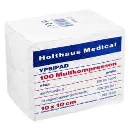 MULLKOMPRESSEN Ypsipad 10x10 cm ei-steriili 8-kerroksinen, 100 kpl