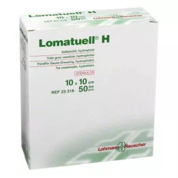LOMATUELL H Voidetylli 10x10 cm steriili, 50 kpl