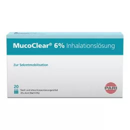 MUCOCLEAR 6 % NaCl-inhalaatioliuos, 20X4 ml