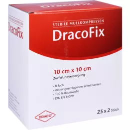 DRACOFIX PEEL puristaa 10x10 cm steriiliä 8 kertaa, 25x2 kpl