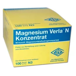 MAGNESIUM VERLA N-tiivistejauhe oraaliseen käyttöön, 100 kpl