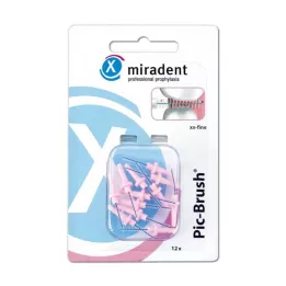 MIRADENT Interd.Pic-Brush vaihtoharja xx-fine pinkki, 12 kpl