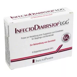 INFECTODIARRSTOP LGG Jauhe oraalisen suspension valmistamiseksi, 6 kpl