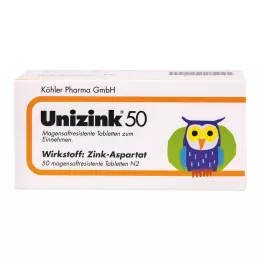 UNIZINK 50 enterotablettia, 50 kpl