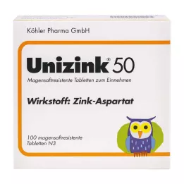 UNIZINK 50 enterotablettia, 100 kpl