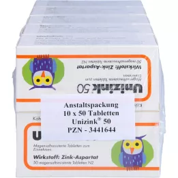 UNIZINK 50 enterotablettia, 10X50 kpl