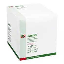 GAZIN sideharsokomp.10x20 cm steriili 8-kerroksinen, 25x2 kpl