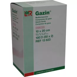 GAZIN Harsokomp.10x20 cm steriili 8-kerroksinen, 50X2 kpl