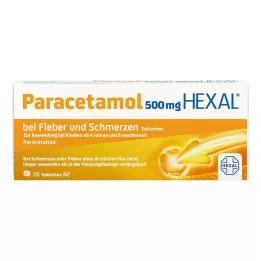 PARACETAMOL 500 mg HEXAL kuume- ja kiputabletit, 20 kpl