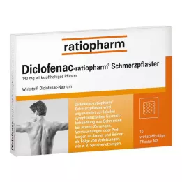 DICLOFENAC-ratiopharm-kipulaastarit, 10 kpl
