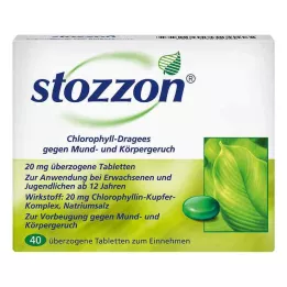 STOZZON Klorofyllipäällysteiset tabletit, 40 kpl