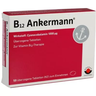 B12 ANKERMANN ylimääräiset tabletit, 50 kpl