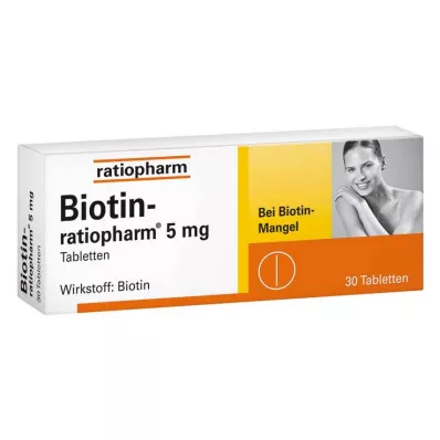 BIOTIN-RATIOPHARM 5 mg tabletit, 30 kpl