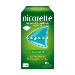 NICORETTE 2 mg tuoreminttupurukumia, 105 kpl