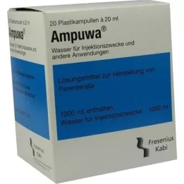 AMPUWA muovinen ampoulit injektio/infuusio, 20x20 ml