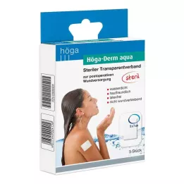 HÖGA-DERM aqua ste.Transp.Verb.m.Wundauflage 5x7 cm, 5 kpl