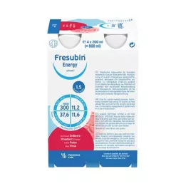 FRESUBIN ENERGY DRINK Mansikkajuomapullo 6X4X200 ml