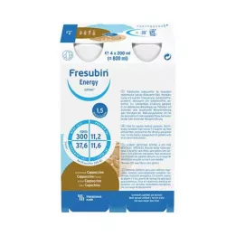 FRESUBIN ENERGY DRINK Cappuccino-juomapullo, 4X200 ml