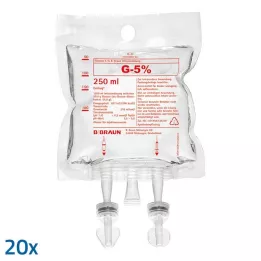 Glukoosi 5% b.braun ecobag, 20x250 ml