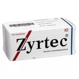ZYRTEC Kalvopäällysteiset tabletit, 100 kpl