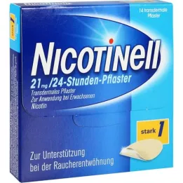 NICOTINELL 21 mg/24 tunnin kipsi 52,5 mg, 14 kpl