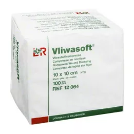 VLIWASOFT Kuitukangaspakkaukset 10x10 cm ei-steriilit 4l., 100 kpl