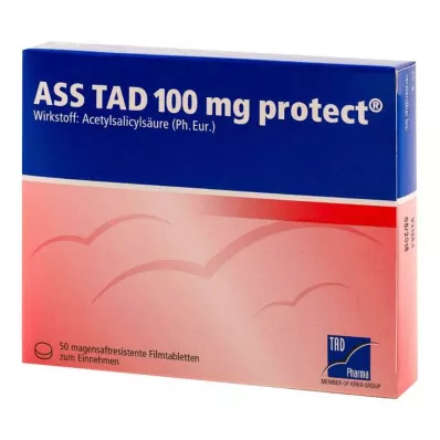 ASS TAD 100 mg suojaavat enterotabletit, kalvopäällysteiset tabletit, 50 kpl